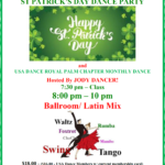 Star Ballroom St. Patrick’s Day Dance Party – Saturday, March 18, 2023 – 7:30 Class – 8-10 PM Dance (Ballroom – Latin Mix) – $18 – ($16 for USA Dance Members w/ card)